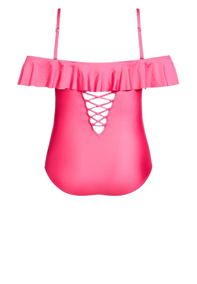 Ingrid Ruffle 1 Piece - fuchsia pink, PINK, alternate image number null