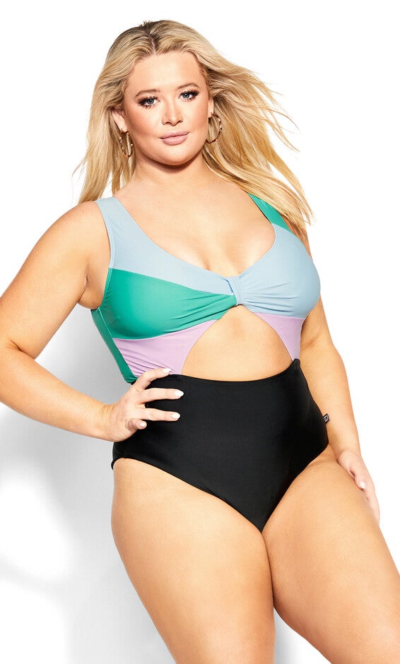 Lulu Splice 1 Piece - aqua, PURPLE, alternate image number null