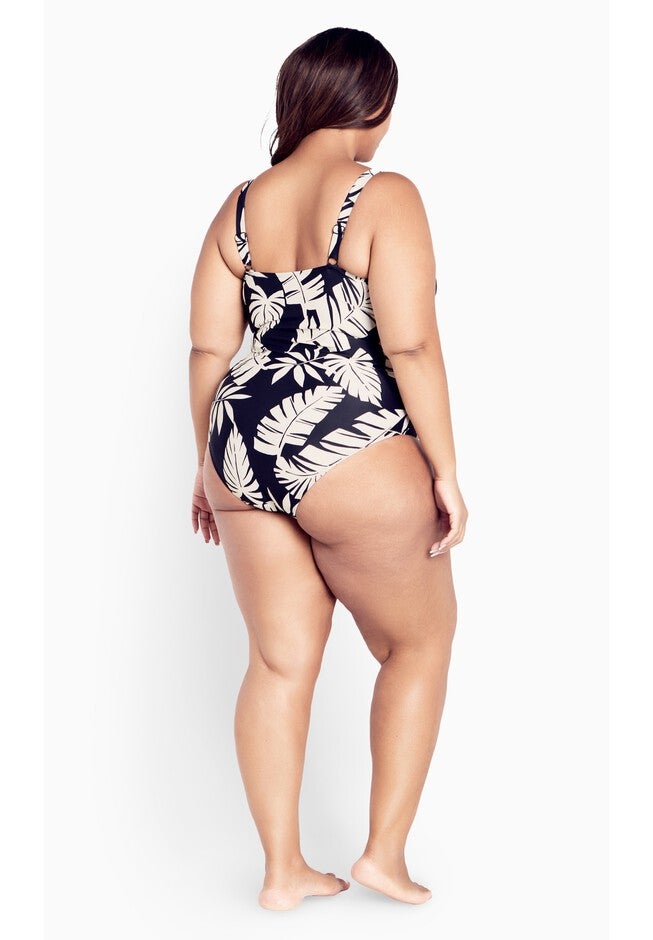 Palma Print 1 Piece - black, BLACK, alternate image number null