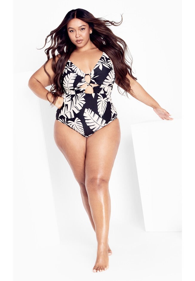 Palma Print 1 Piece - black, BLACK, on-hover image number null