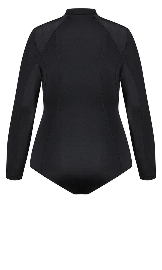 Cancun Long Sleeve 1 Piece - black, BLACK, alternate image number 4