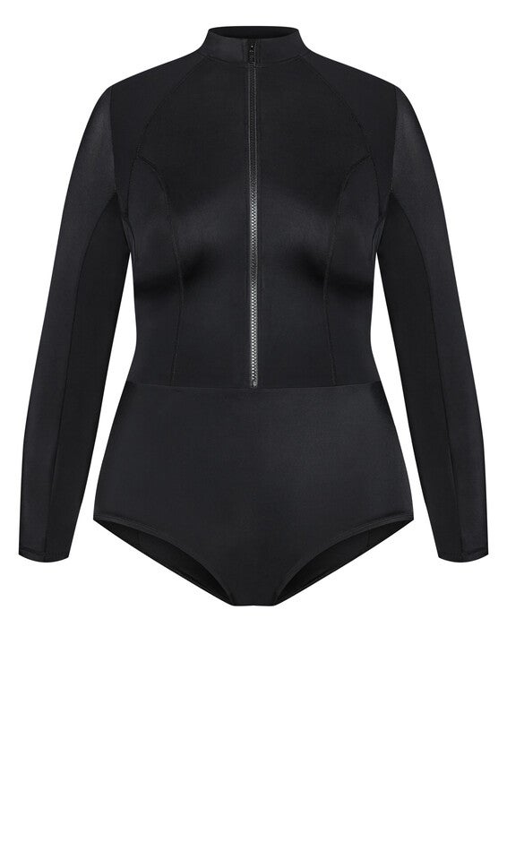 Cancun Long Sleeve 1 Piece - black, BLACK, alternate image number 3