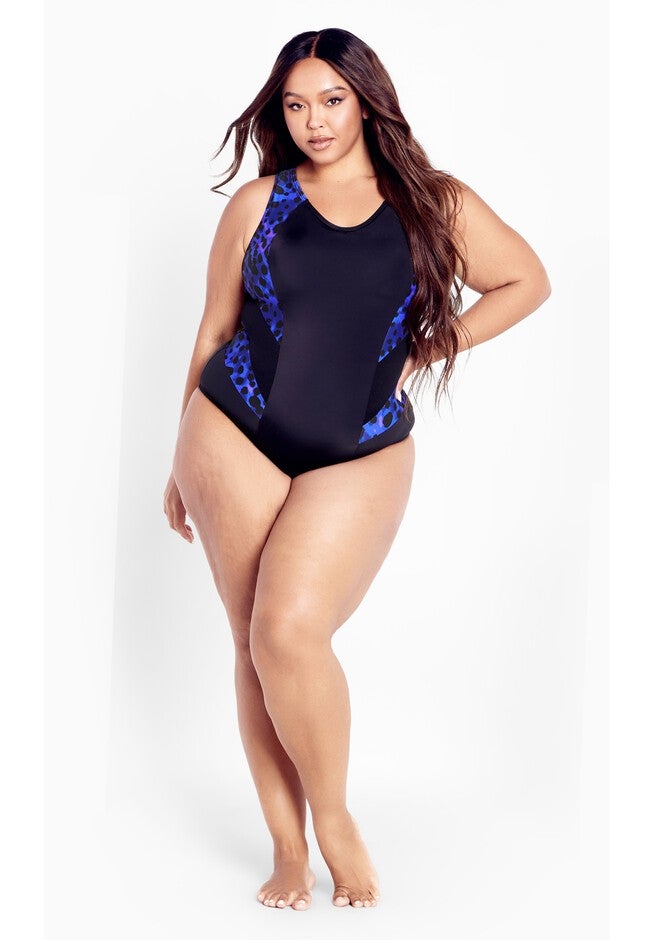 Tia Spliced Print 1 Piece, BLACK PRINT, hi-res image number null