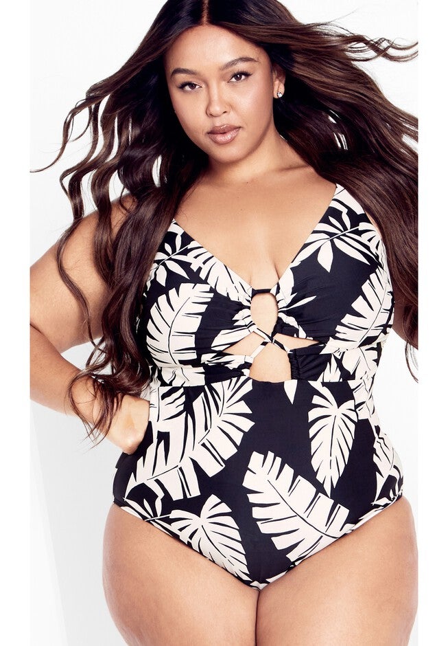 Palma Print 1 Piece - black, BLACK, hi-res image number null