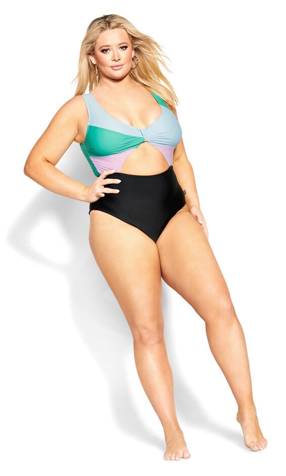 Lulu Splice 1 Piece - aqua, PURPLE, hi-res image number null