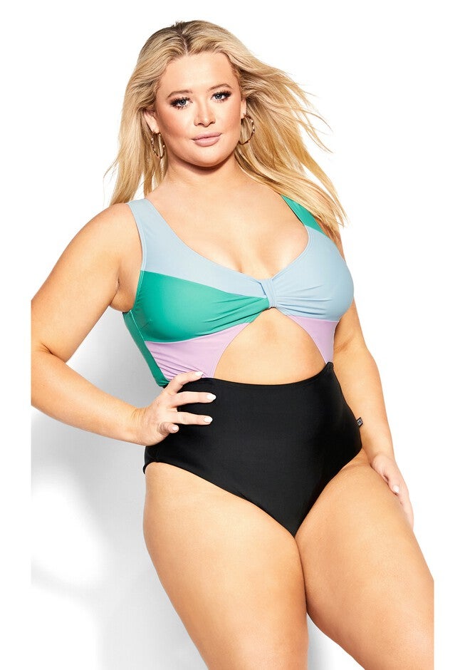 Lulu Splice 1 Piece - aqua, PURPLE, on-hover image number null