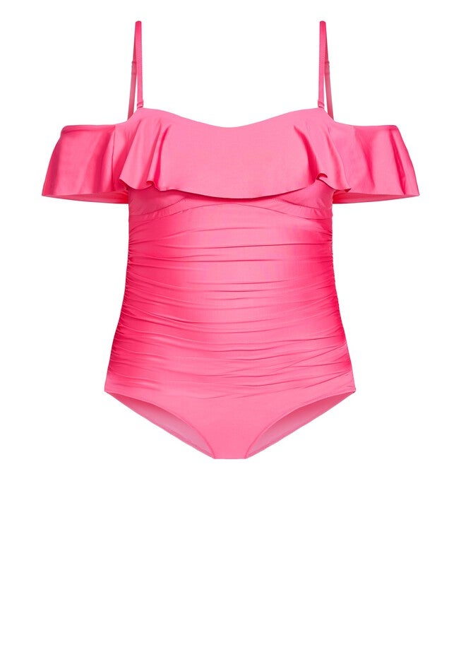 Ingrid Ruffle 1 Piece - fuchsia pink, PINK, alternate image number null
