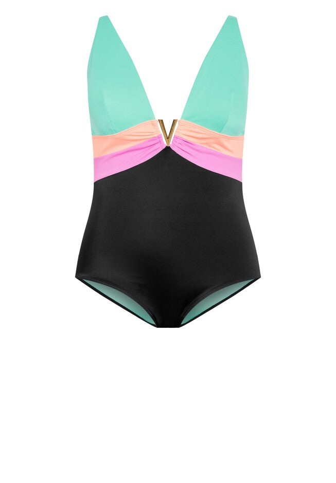 Natalia Colour Block 1 Piece - mint, GREEN, alternate image number null