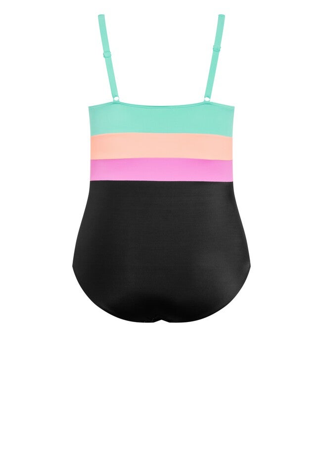 Natalia Colour Block 1 Piece - mint, GREEN, alternate image number null