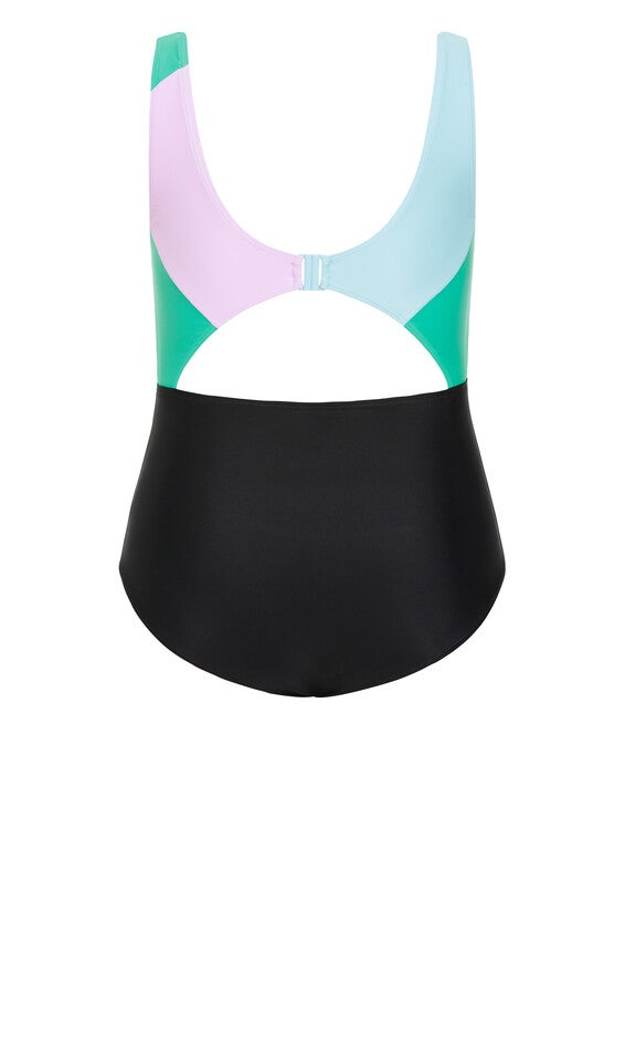 Lulu Splice 1 Piece - aqua, PURPLE, alternate image number null