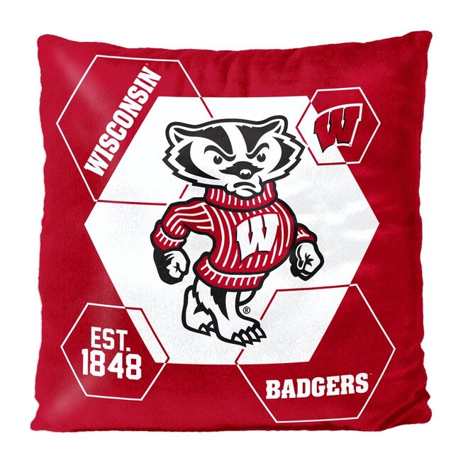 Wisconsin Connector Velvet Reverse Pillow, MULTI, hi-res image number 0