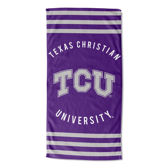 TCU Stripes Beach Towel, MULTI, hi-res image number 0