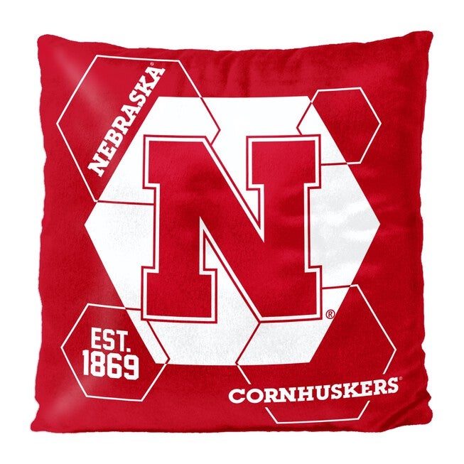 Nebraska Connector Velvet Reverse Pillow, MULTI, hi-res image number 0