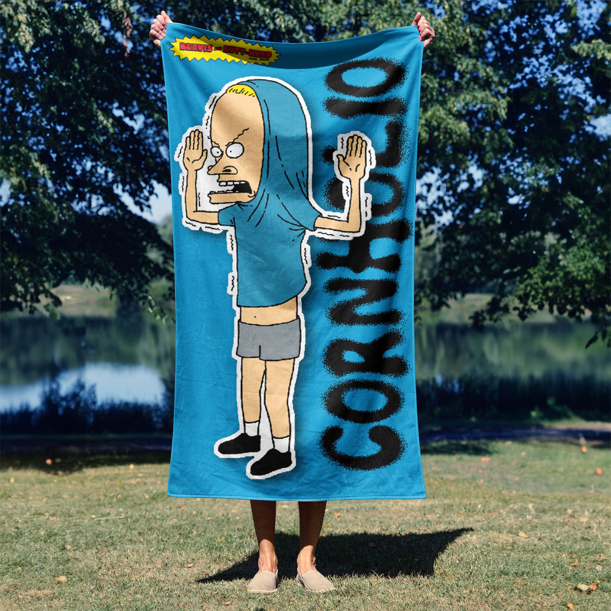 Beavis & Butthead Cornholio Microfiber Beach Towel 30x60 inches, BEAVIS, alternate image number 2
