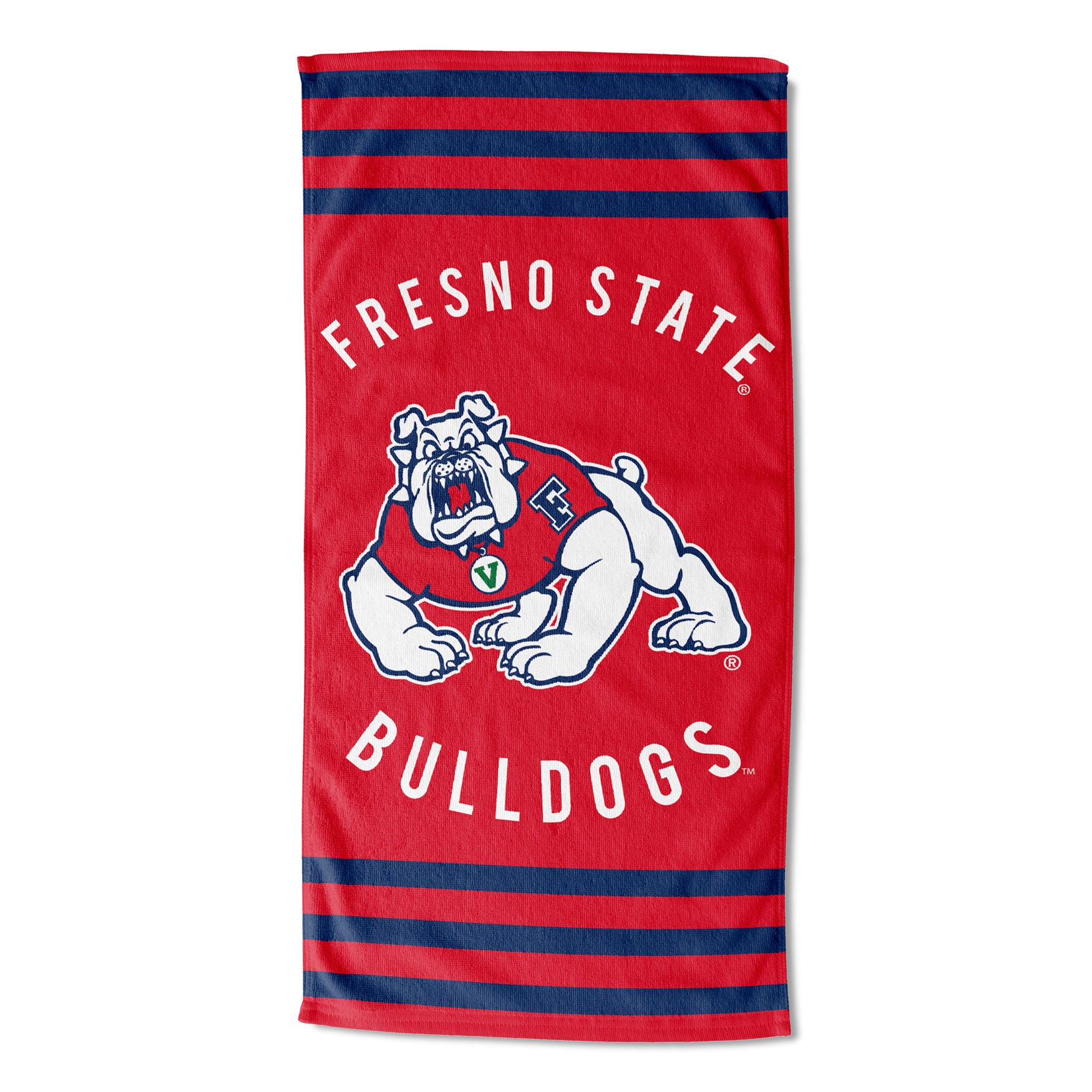 Fresno State Stripes Beach Towel, MULTI, hi-res image number 0