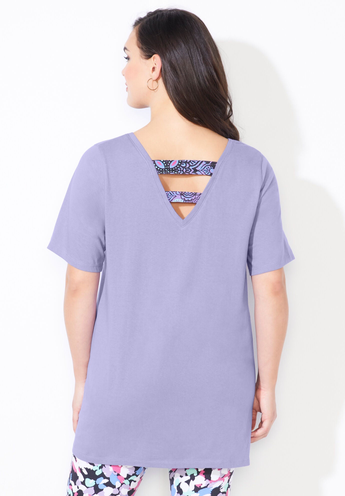 Active Double V-Neck Tunic, , on-hover image number 1