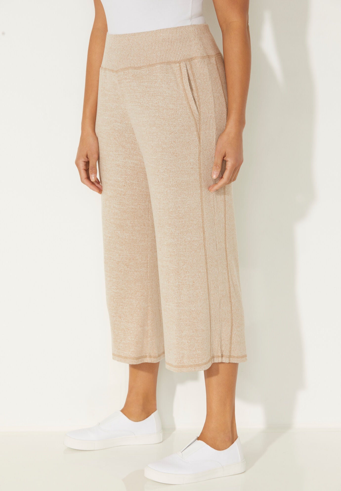 Impossibly Soft Wide Leg Capri, , alternate image number 2