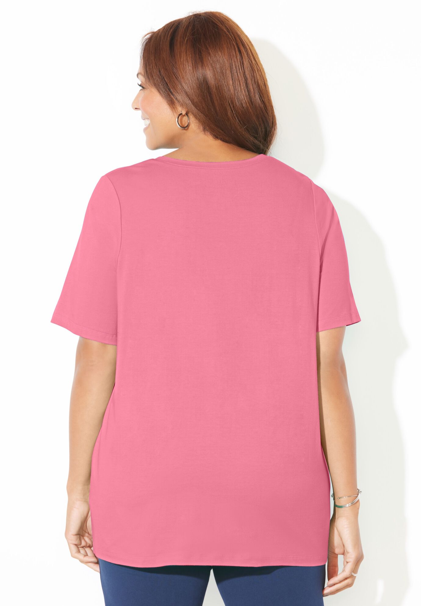 Suprema&reg; Lace-Up Tee, PINK TROPIC, on-hover image number 1