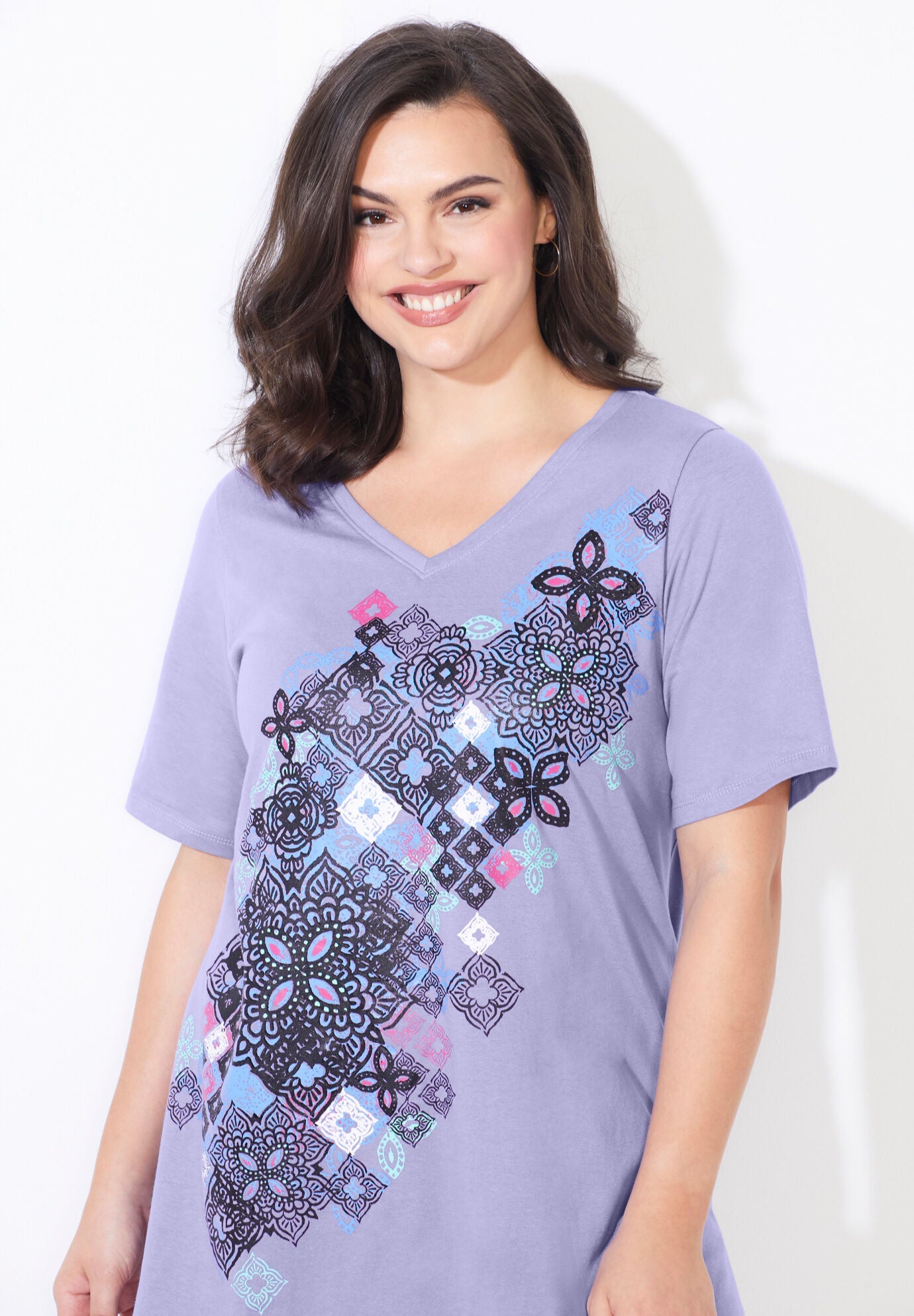 Active Double V-Neck Tunic, , alternate image number 2