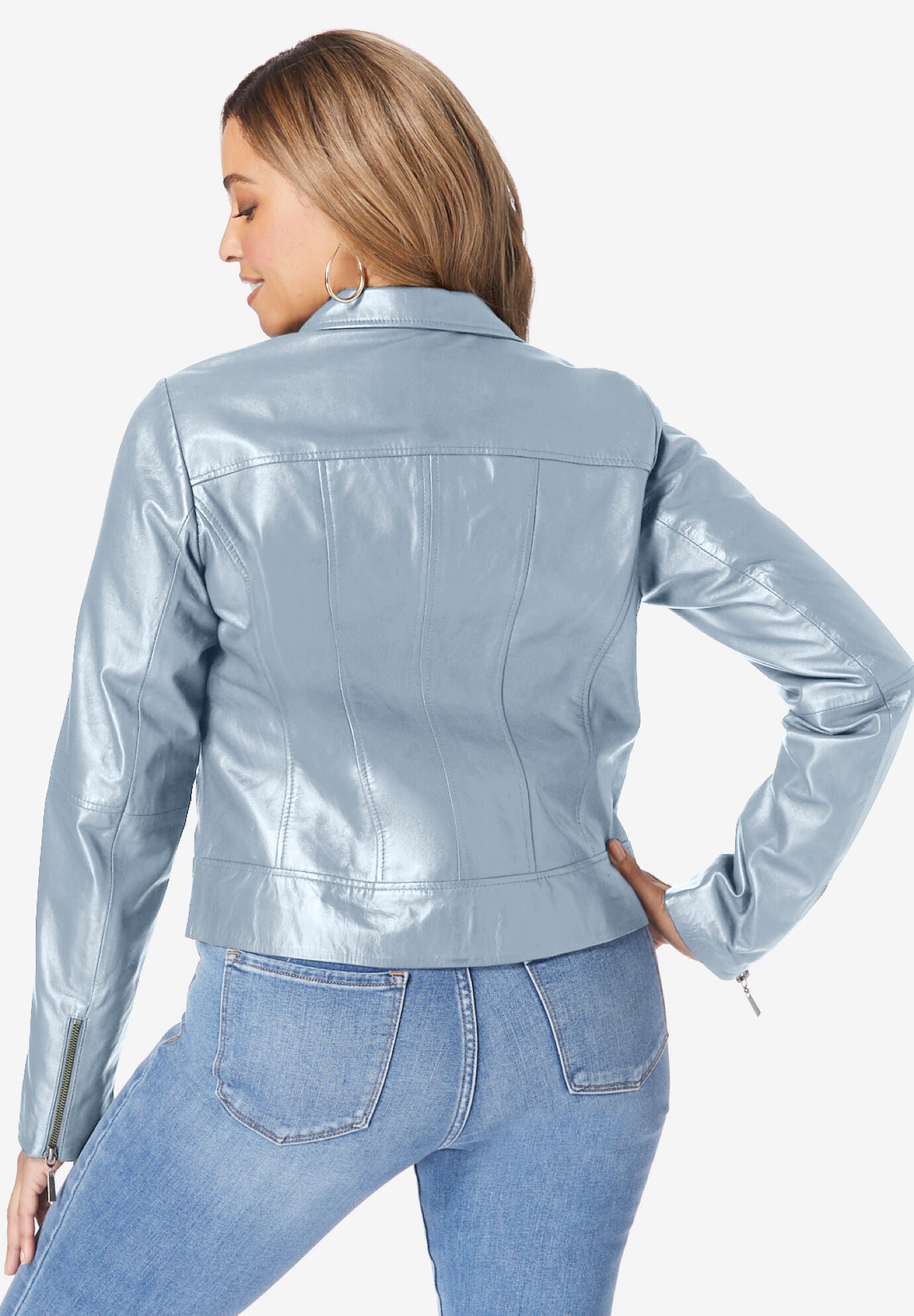 Leather Moto Jacket, , on-hover image number 1