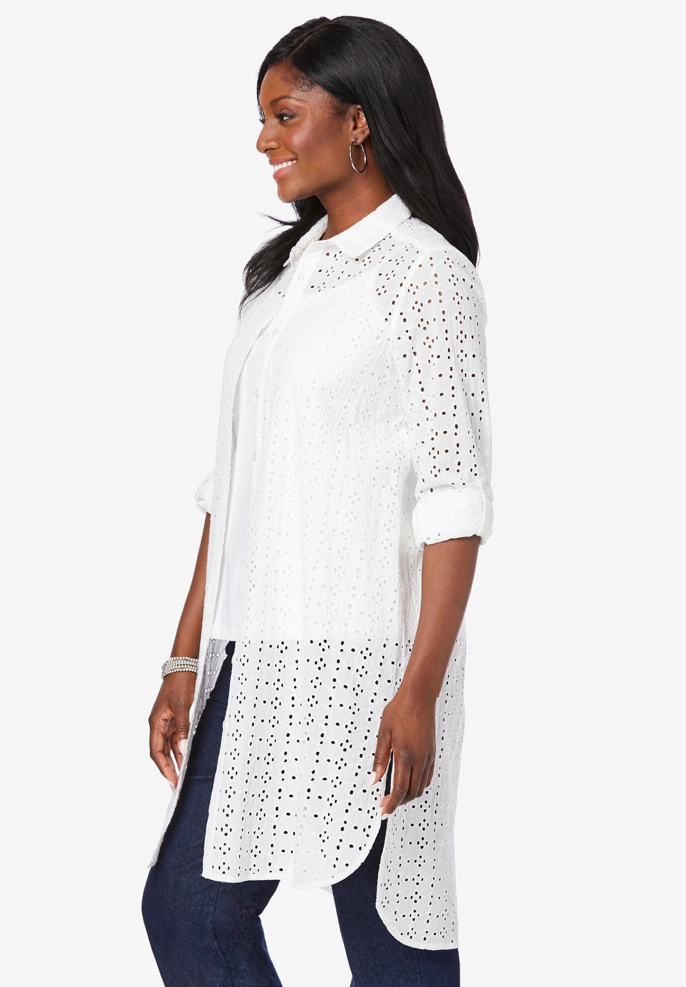 Eyelet Mega Tunic, , alternate image number 3