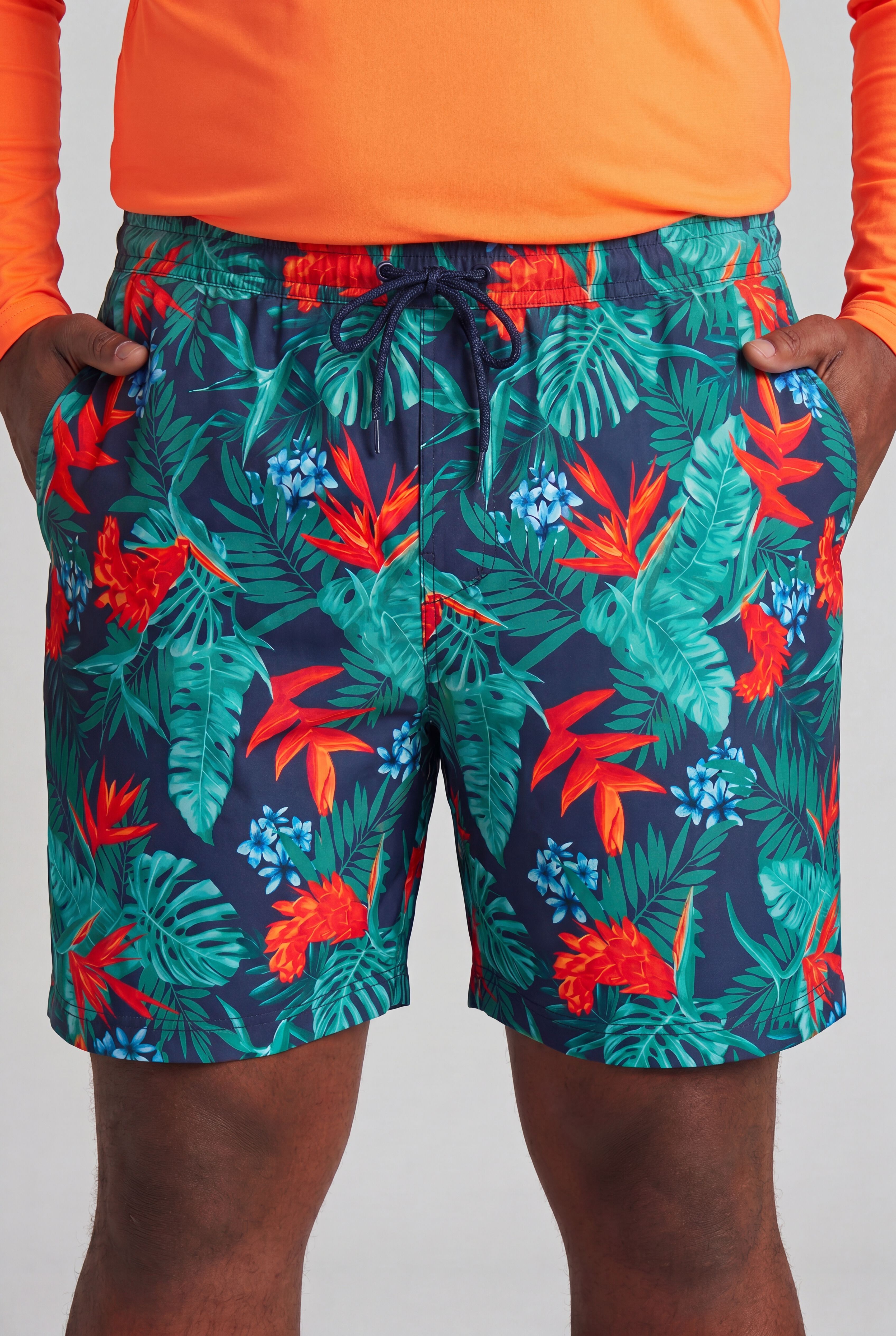 5 inches Swim Shorts with Super Stretch Liner, TROPICAL MONSTERA, alternate image number 6