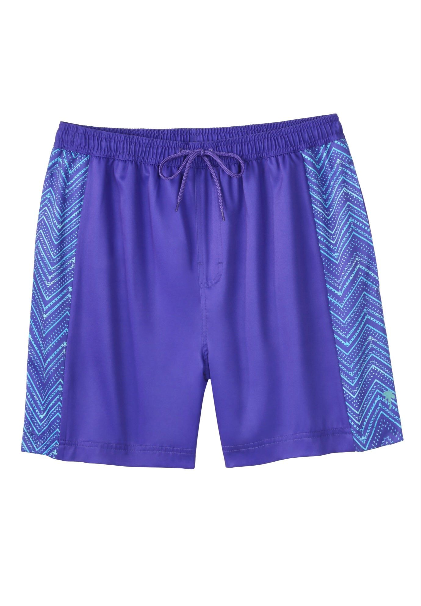 5 inches Contrast Swim Shorts with Super Stretch Liner, NAVY CHEVRON, hi-res image number 0