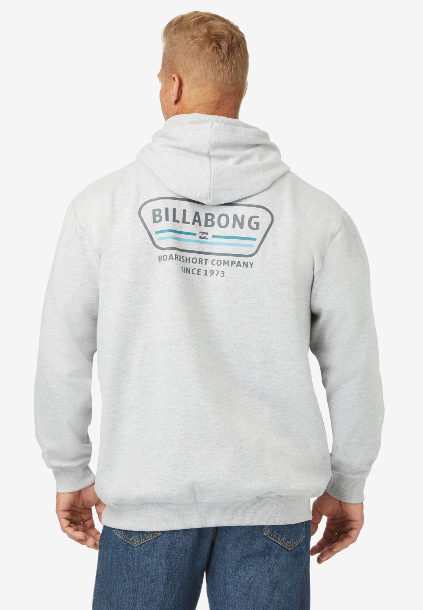 Billabong Pullover Double Logo Hoodie, GREY, on-hover image number 1