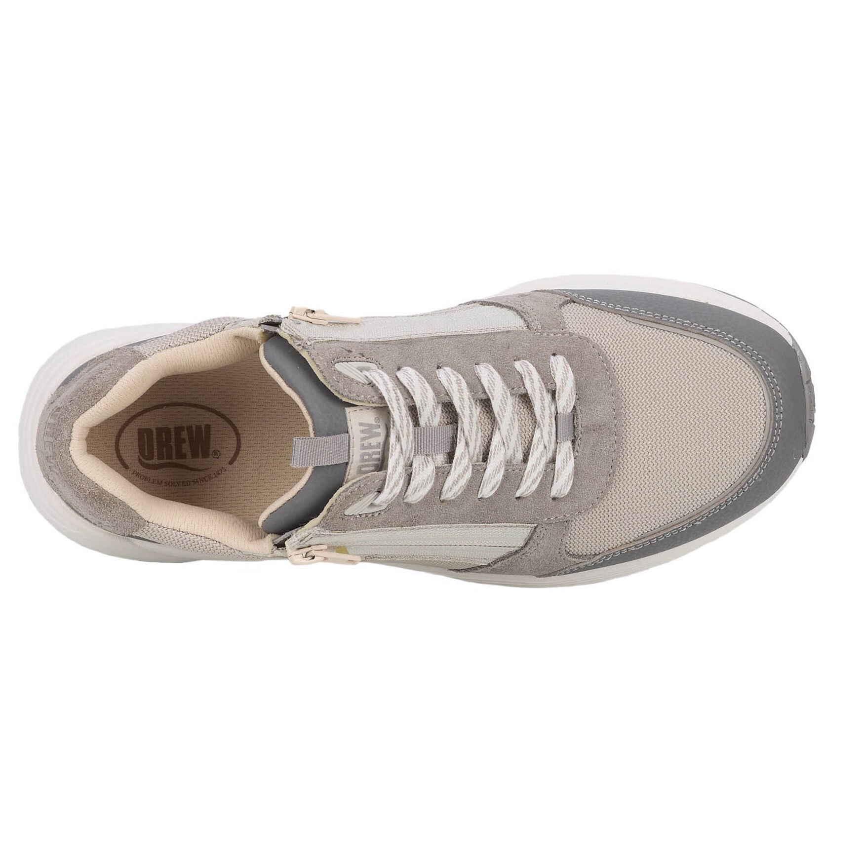 Miller Double Zip Sneaker, GREY WHITE, alternate image number 5