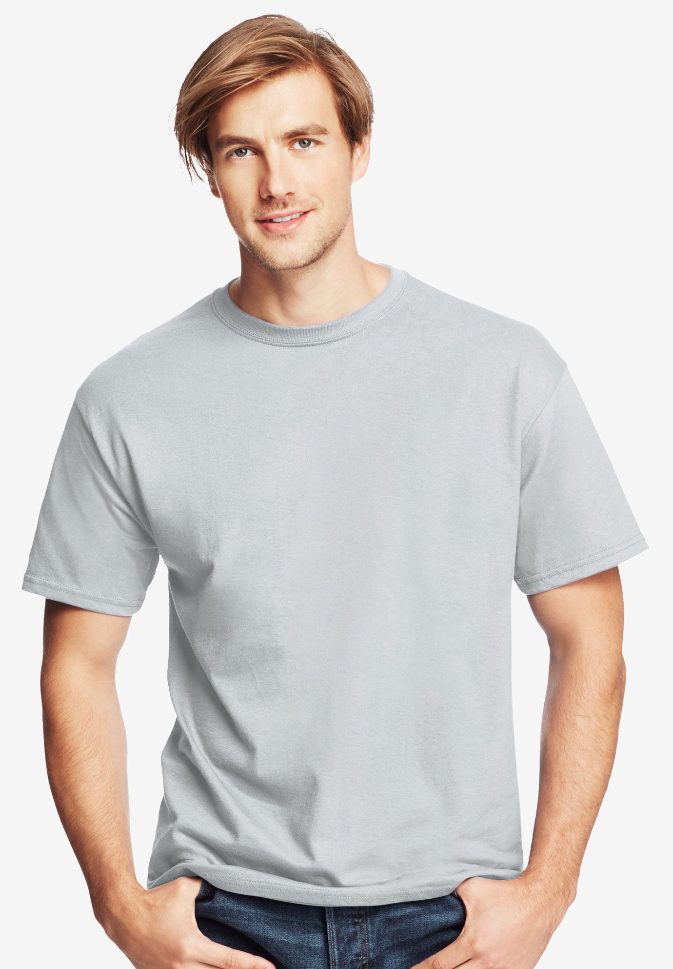 Hanes&reg; Tagless&reg; ComfortSoft&reg; Crewneck T-Shirt, ASH, hi-res image number 0