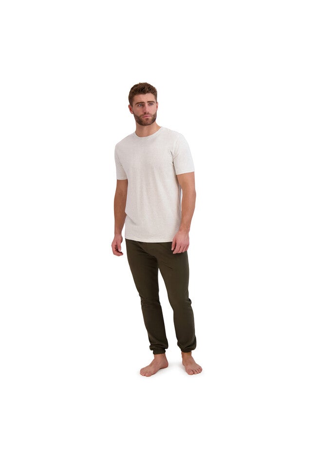 Soft French Terry Sleep Jogger Sleep Set Pajamas, OATMEAL OLIVE, hi-res image number null