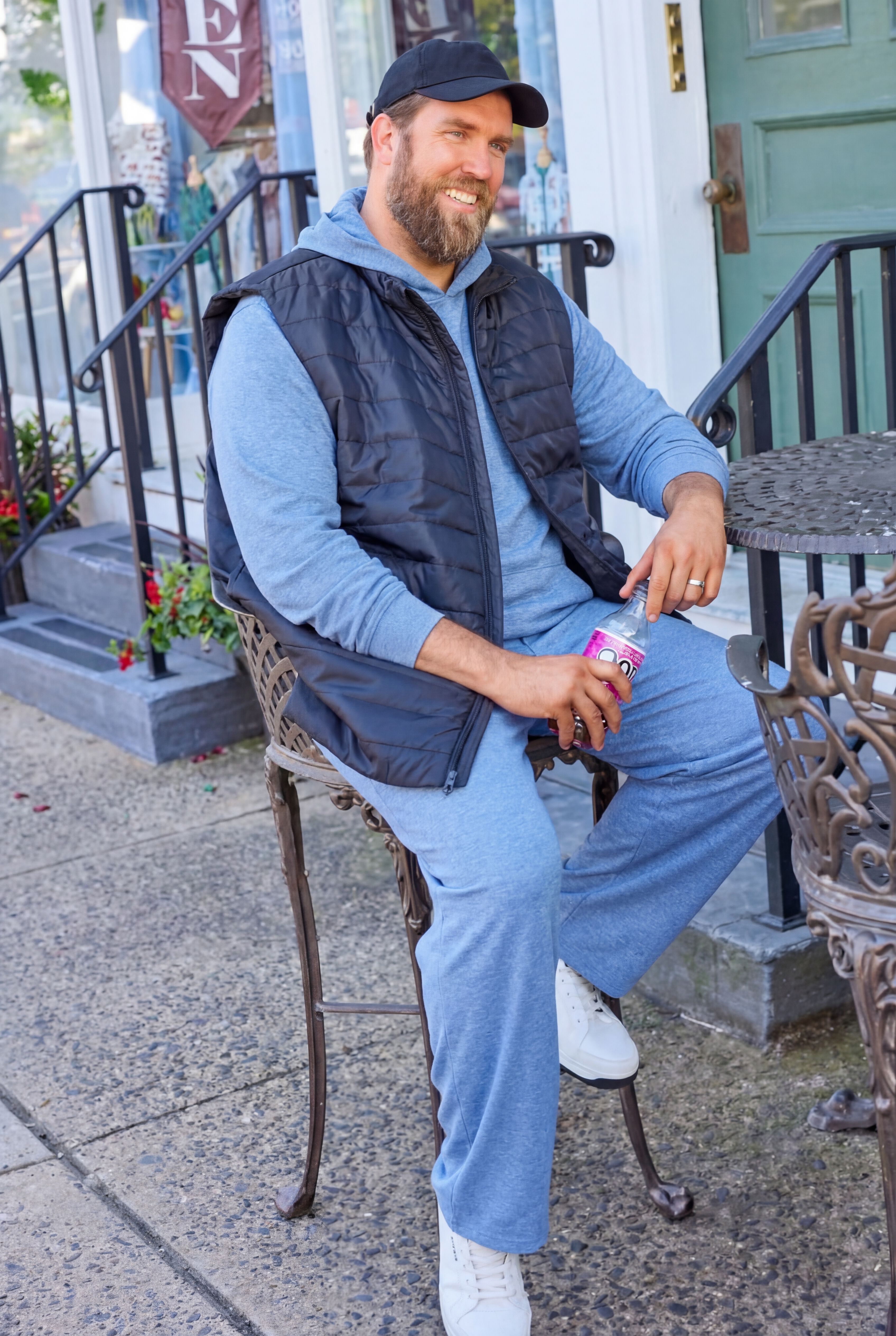 Loungewear Pullover Hoodie, BLUE, on-hover image number 1