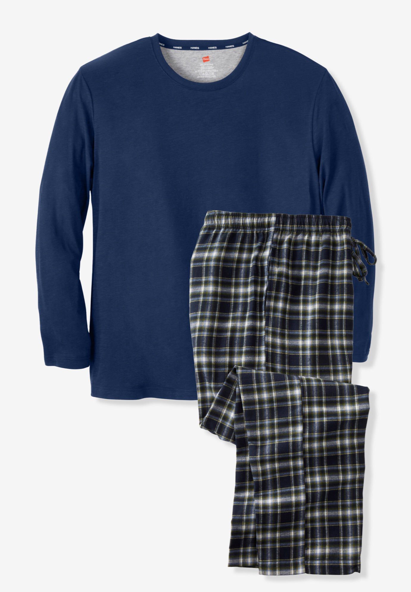 Flannel PJ Set, NAVY MULTI PLAID, hi-res image number 0