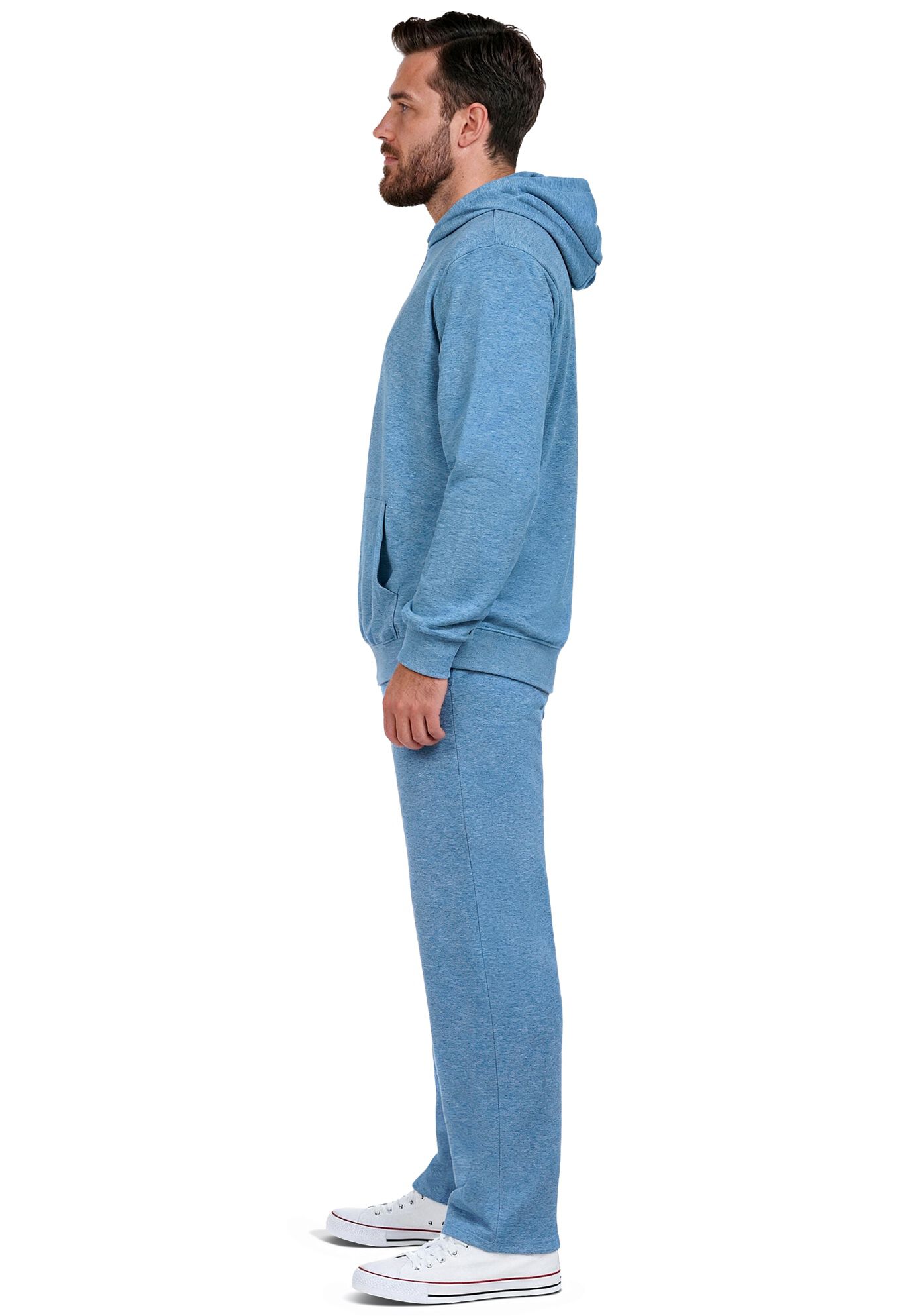Loungewear Pullover Hoodie, BLUE, alternate image number 3