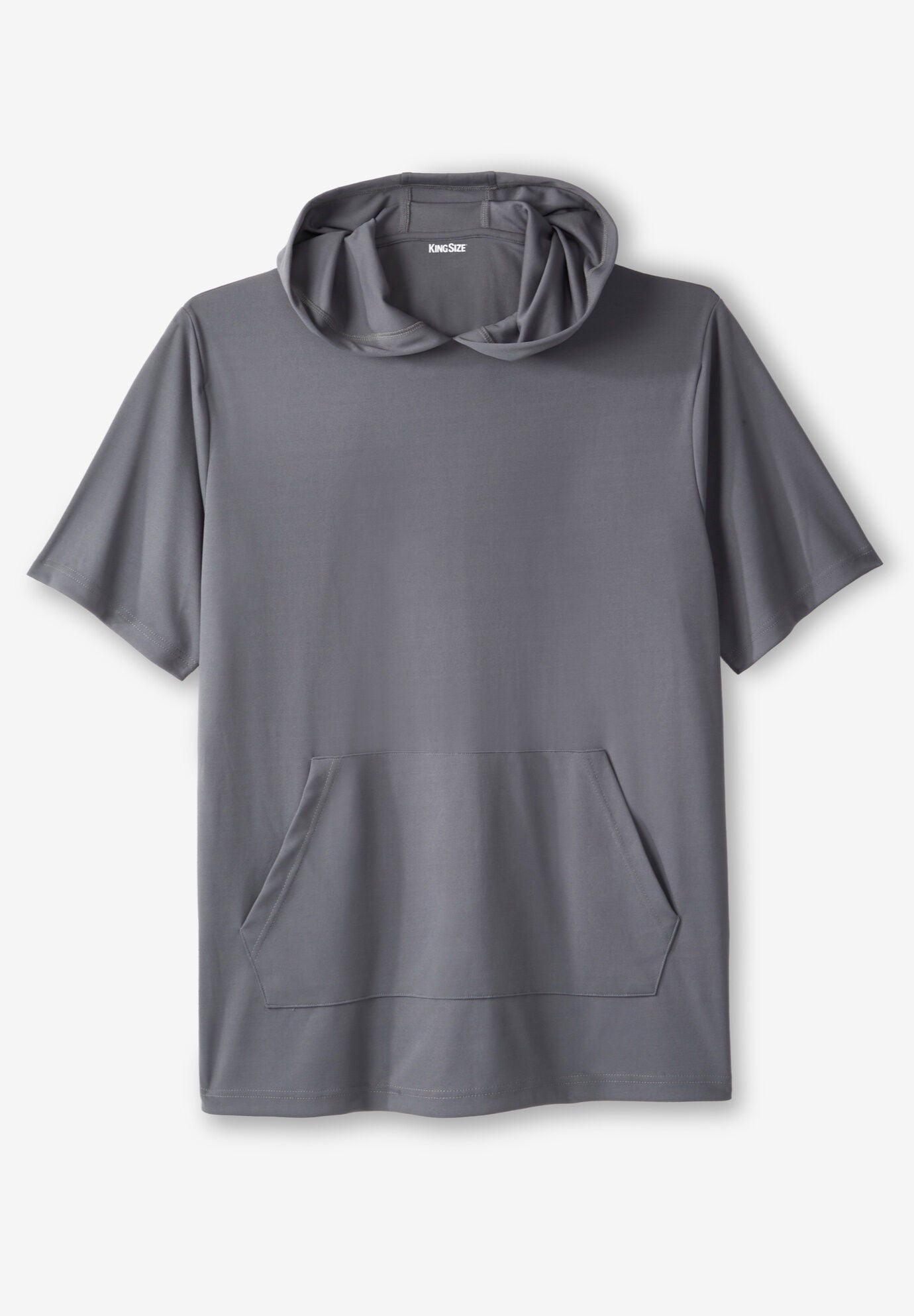 Short-Sleeve Wicking Hoodie, CHARCOAL, hi-res image number 0