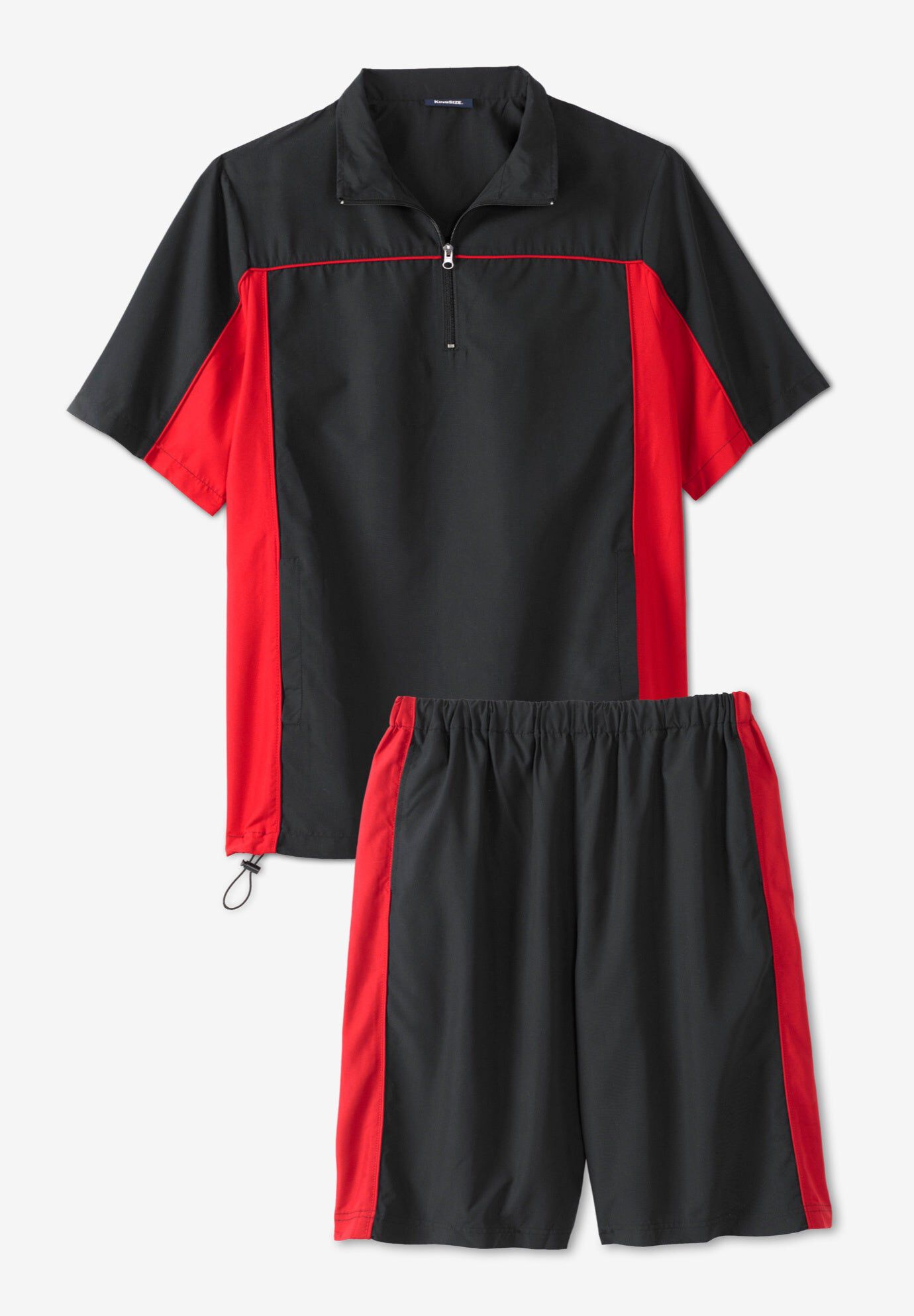 Quarter Zip Short Sleeve Colorblock Tracksuit | Active For All