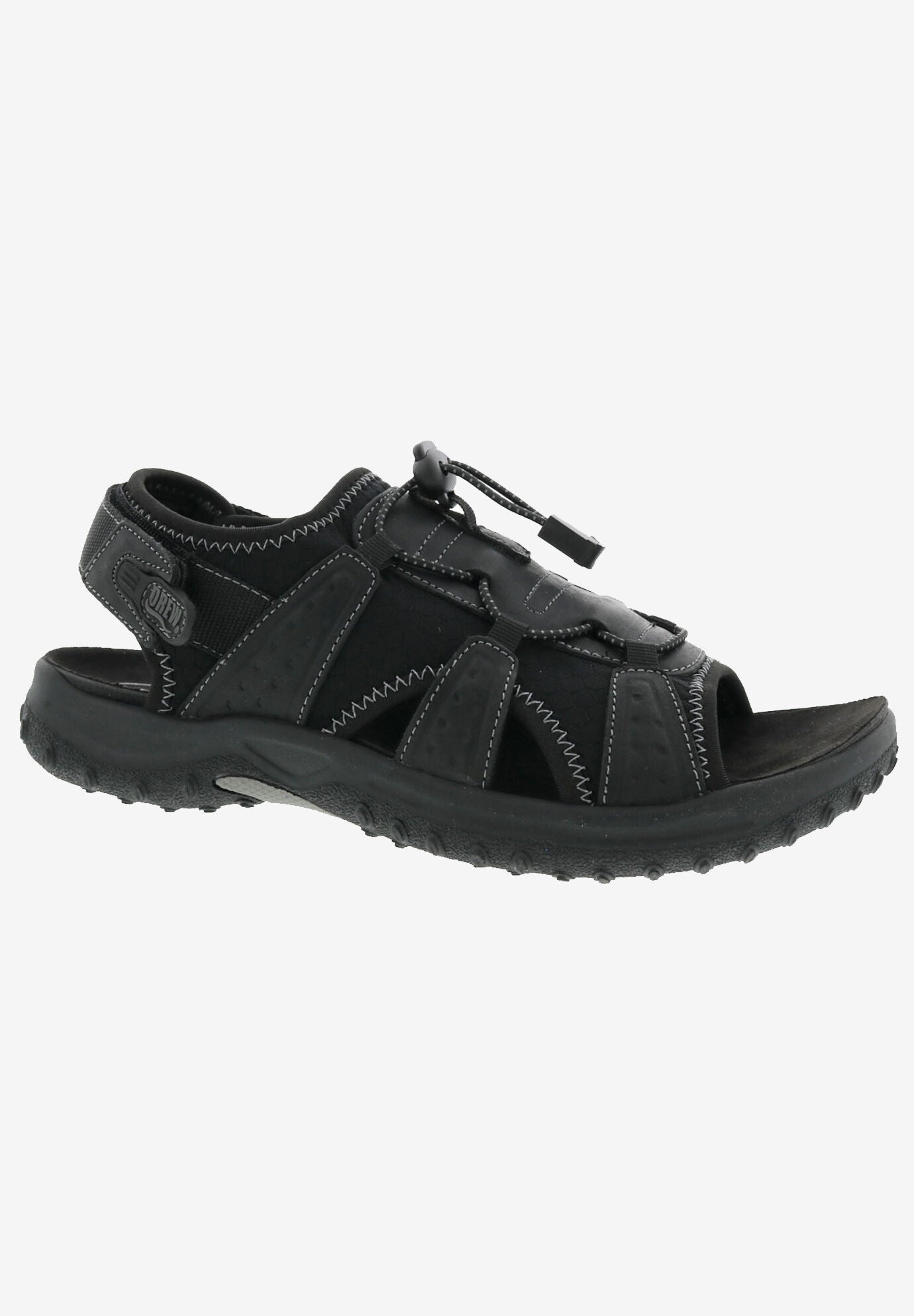 Waves Sandals, BLACK LEATHER COMBO, hi-res image number 0
