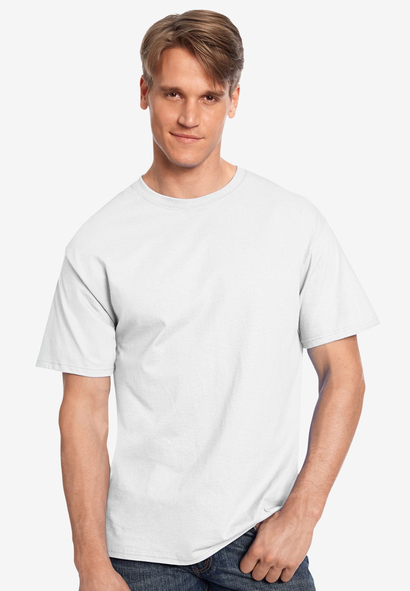 Hanes® Tagless ® T-Shirt, WHITE, hi-res image number 0