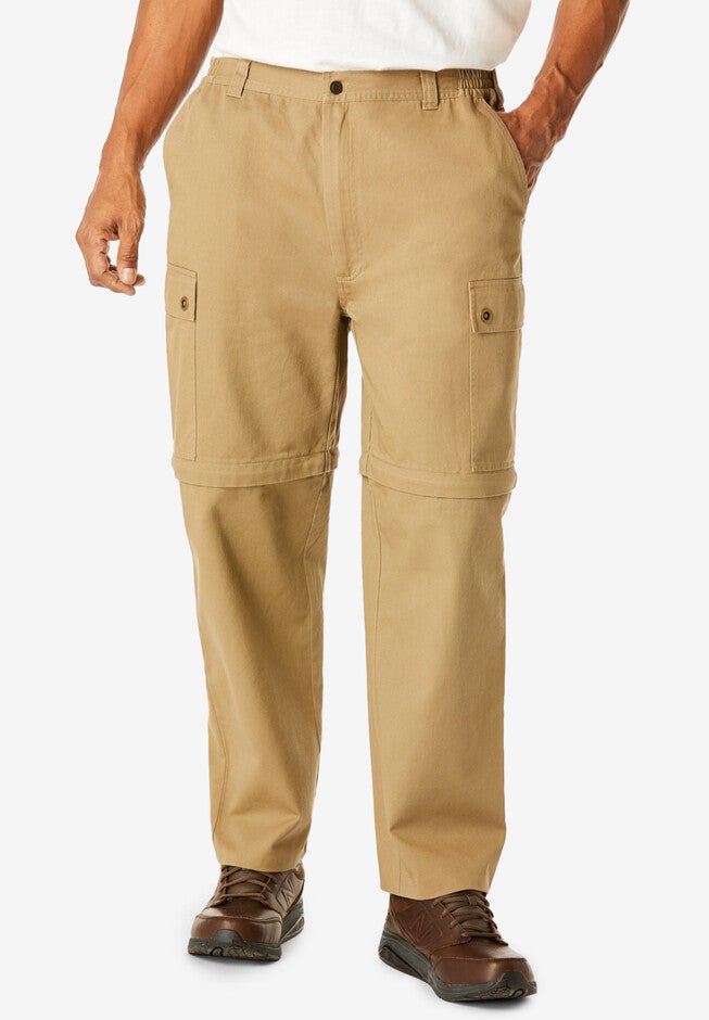 Zip-Off Convertible Twill Cargo Pant, , alternate image number 4