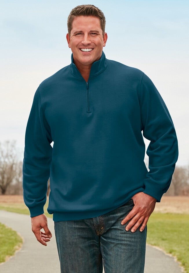 Quarter Zip-Front Wicking Fleece Jacket, , alternate image number null