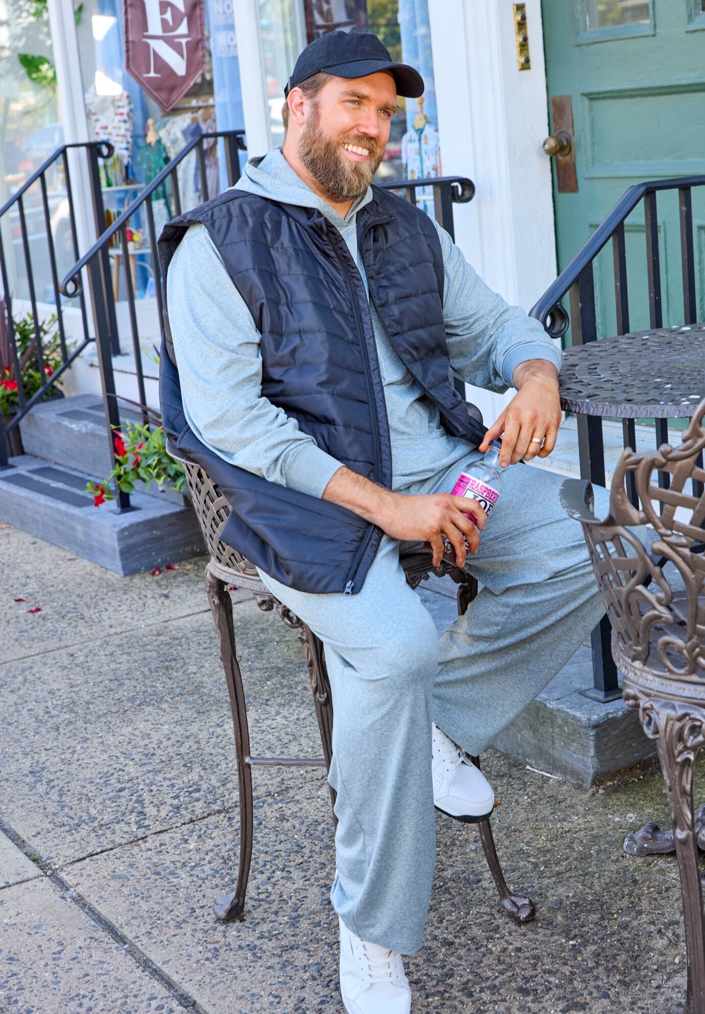 Loungewear Pullover Hoodie, GREY, alternate image number 2