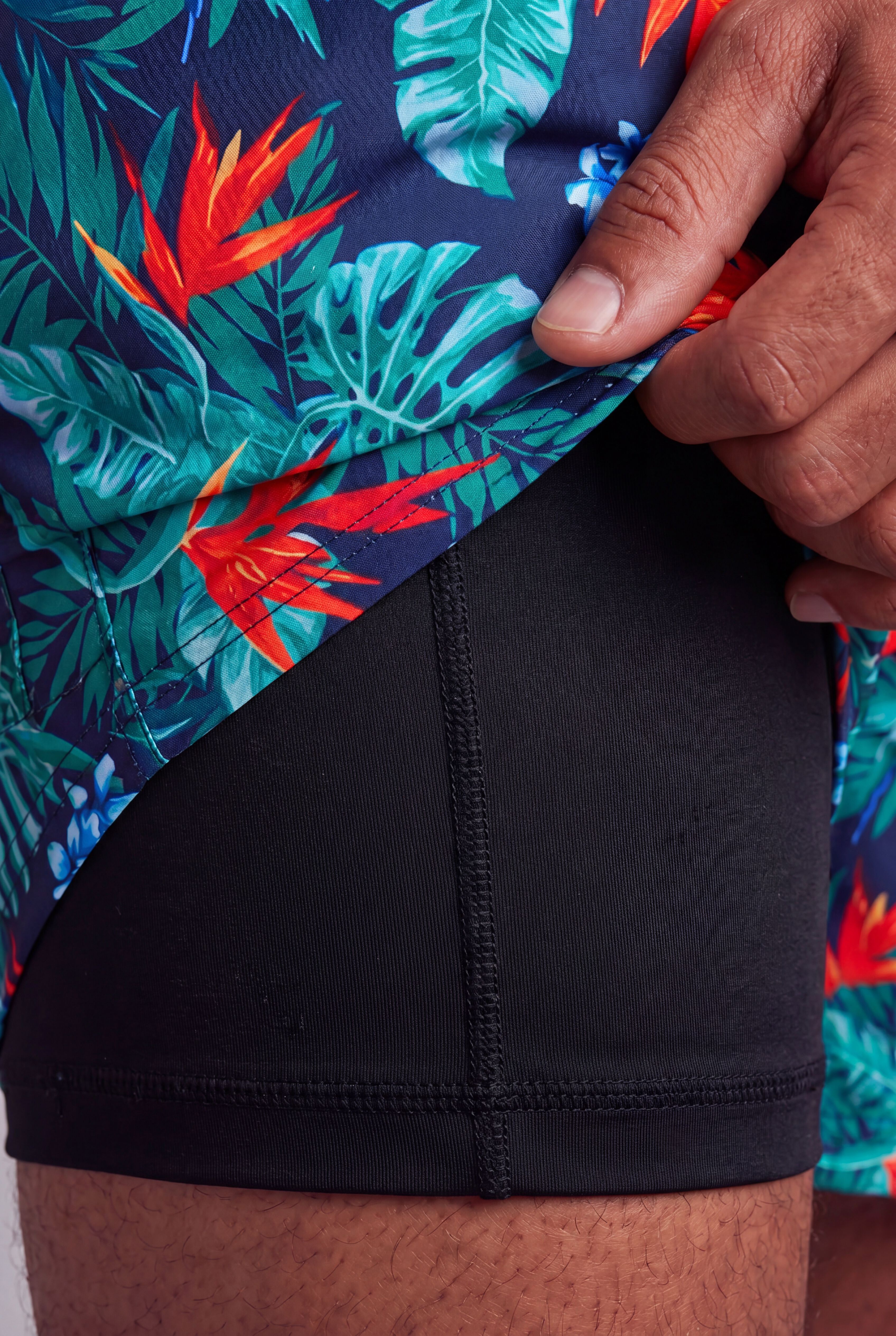 5 inches Swim Shorts with Super Stretch Liner, TROPICAL MONSTERA, alternate image number 4