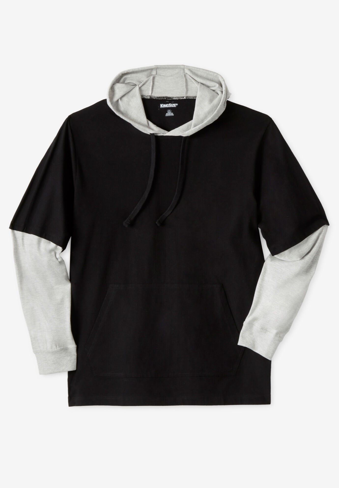 Lightweight Hangdown Hoodie, BLACK, hi-res image number 0