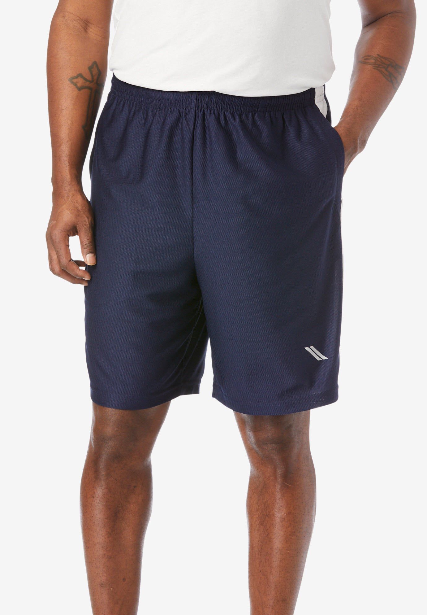 Performance Mesh Side Panel Shorts, NAVY, hi-res image number 0