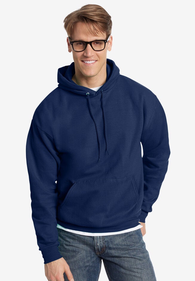 Hanes® ComfortBlend® EcoSmart® Pullover Hoodie, NAVY, hi-res image number null