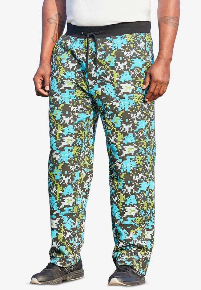 Shrinkless Lightweight Terry Open Bottom Pant, CAMO, hi-res image number null