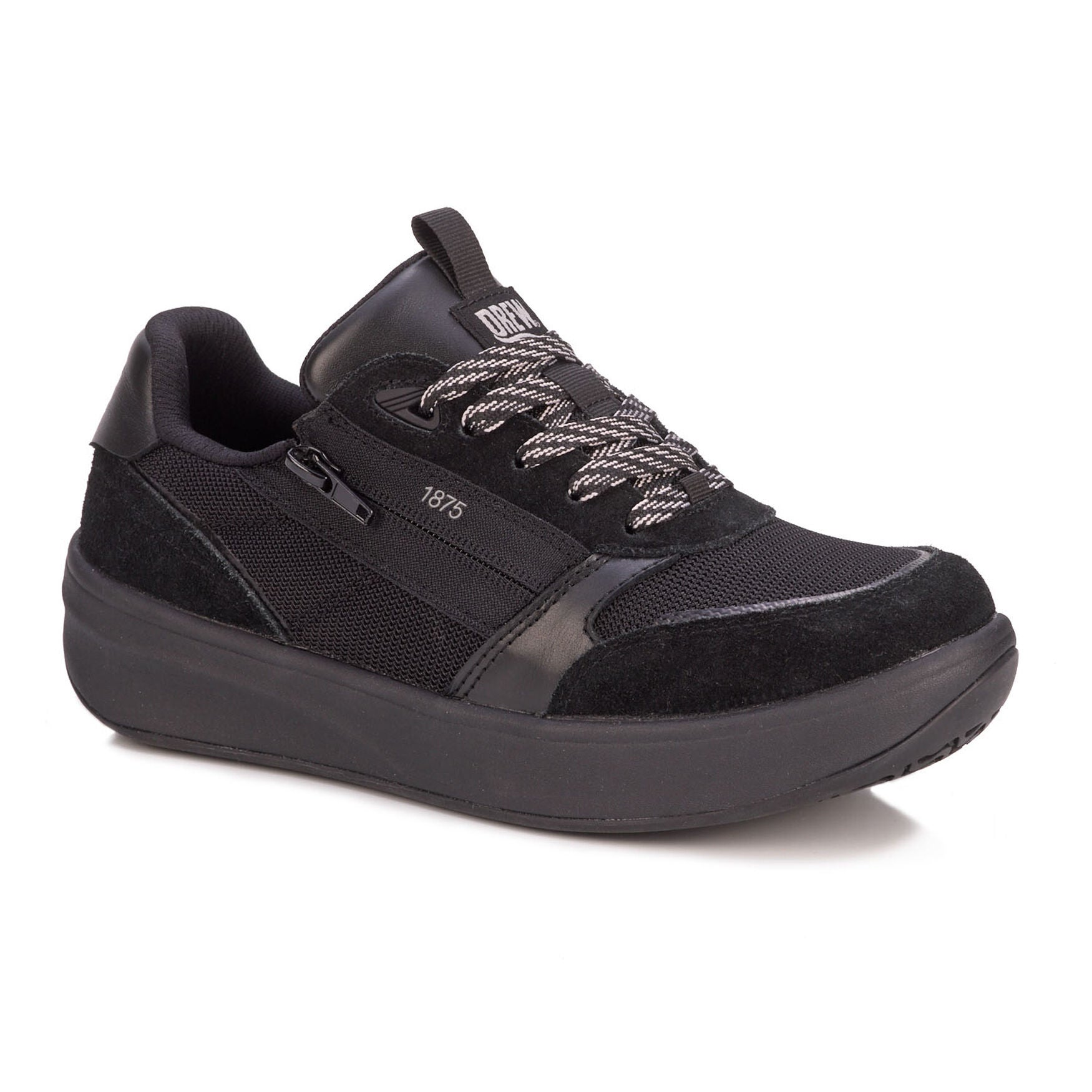 Happy Double Zip Sneaker, SOLID BLACK, hi-res image number 0