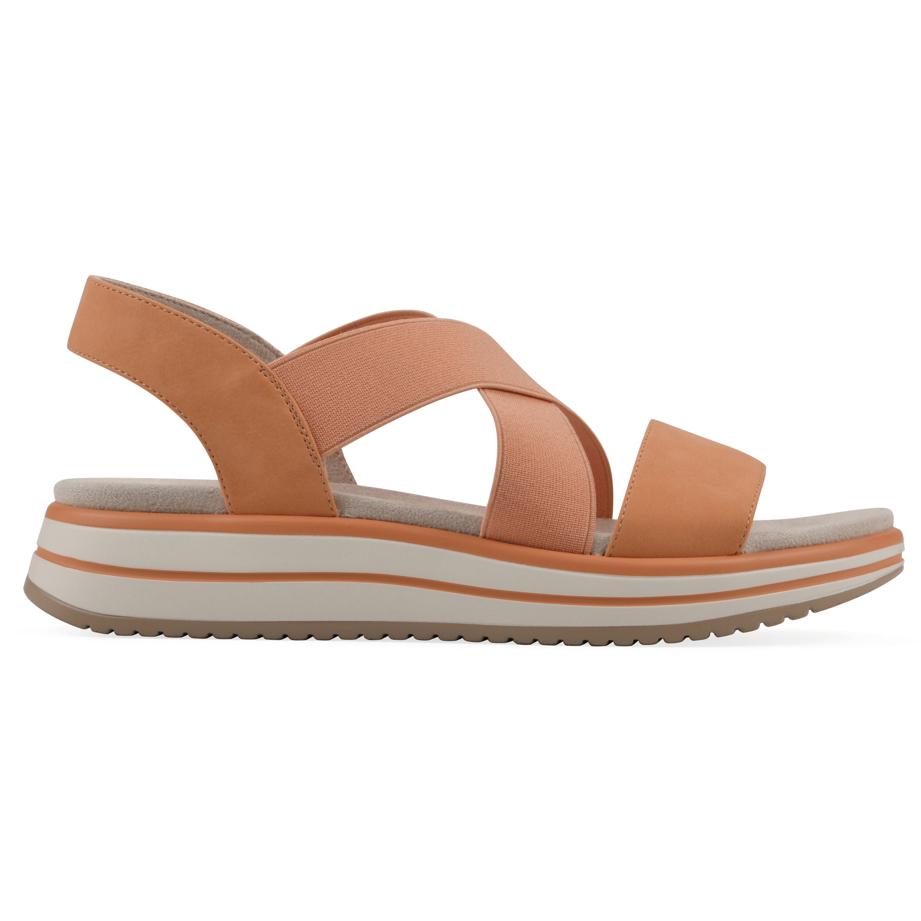 Hapley Athleisure Sandal, PEACH NUBUCK, alternate image number 2
