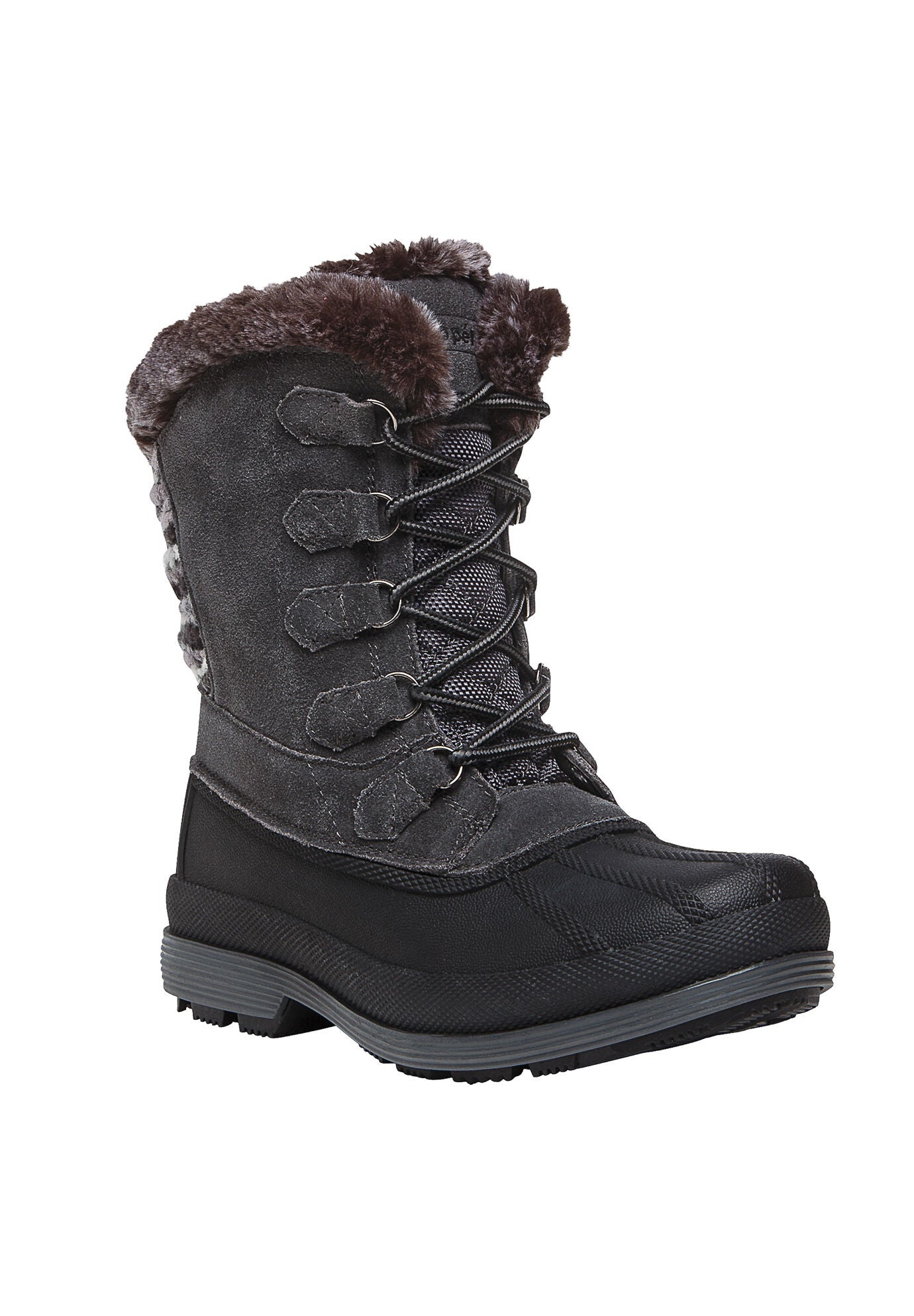 Lumi Tall Lace Waterproof Boot, GREY, hi-res image number 0