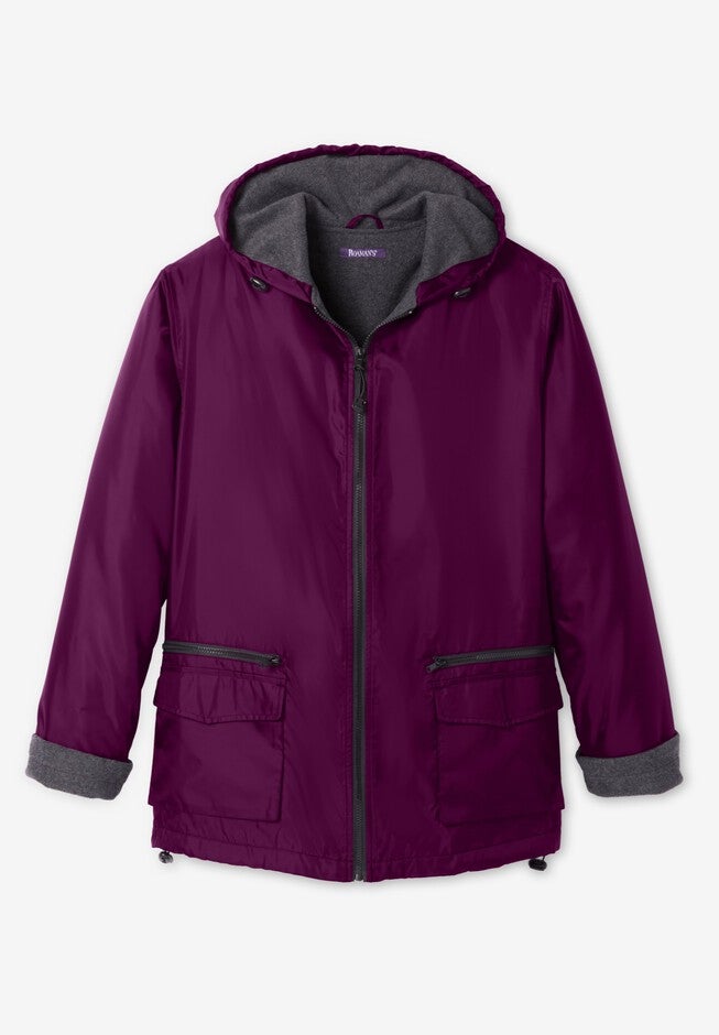 Plus Size Hooded Nylon Jacket, , alternate image number 5